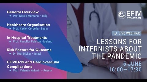 EFIM Webinar - Lessons for Internists about the Pandemic